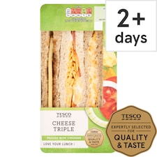 Tesco Cheese Triple Sandwich
