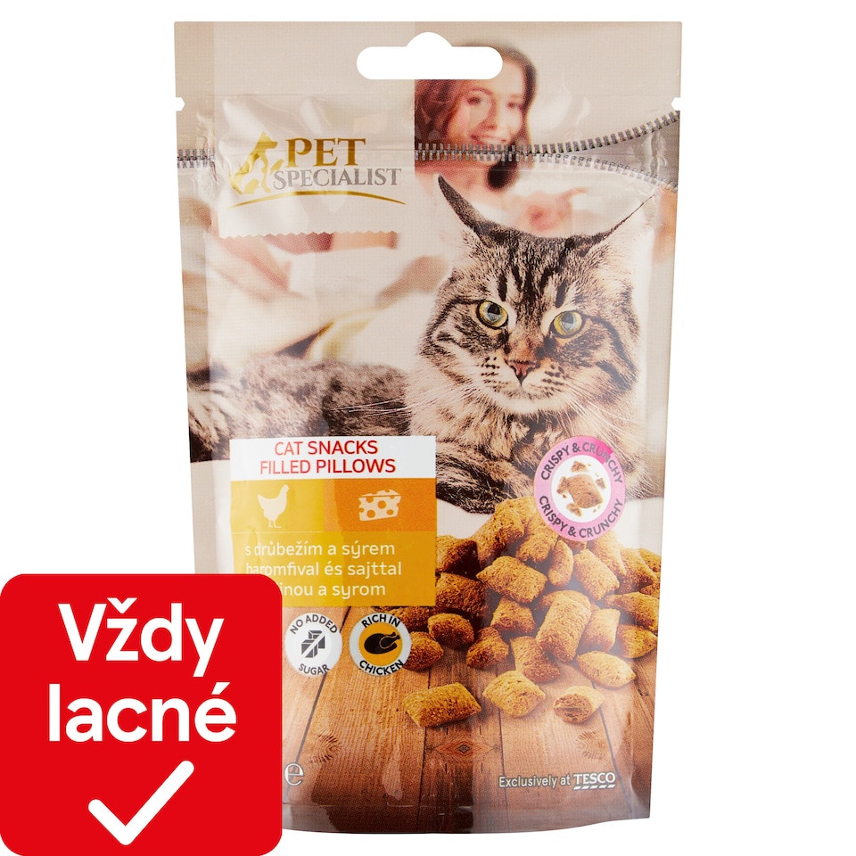 Tesco Pet Specialist Vankúšiky s hydinou a syrom 60 g