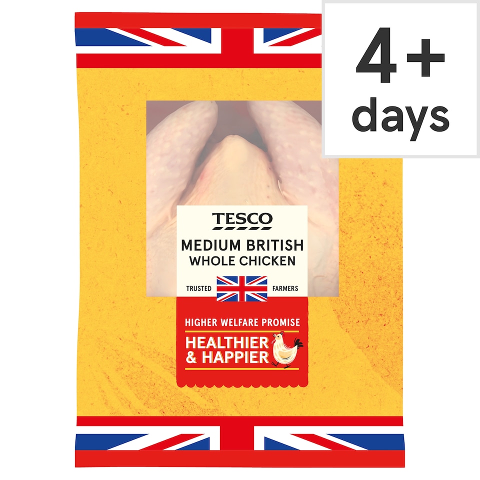 Tesco Medium Whole Chicken 1.3-1.7kg