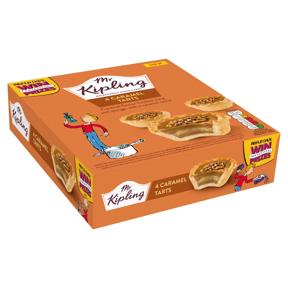 image 1 of Mr Kipling Caramel Tarts Cake 4 Pack