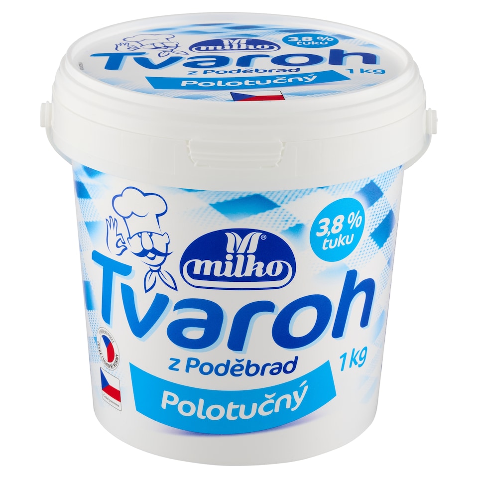 Obrázek 1 pro produkt Milko Tvaroh z Poděbrad polotučný 1kg