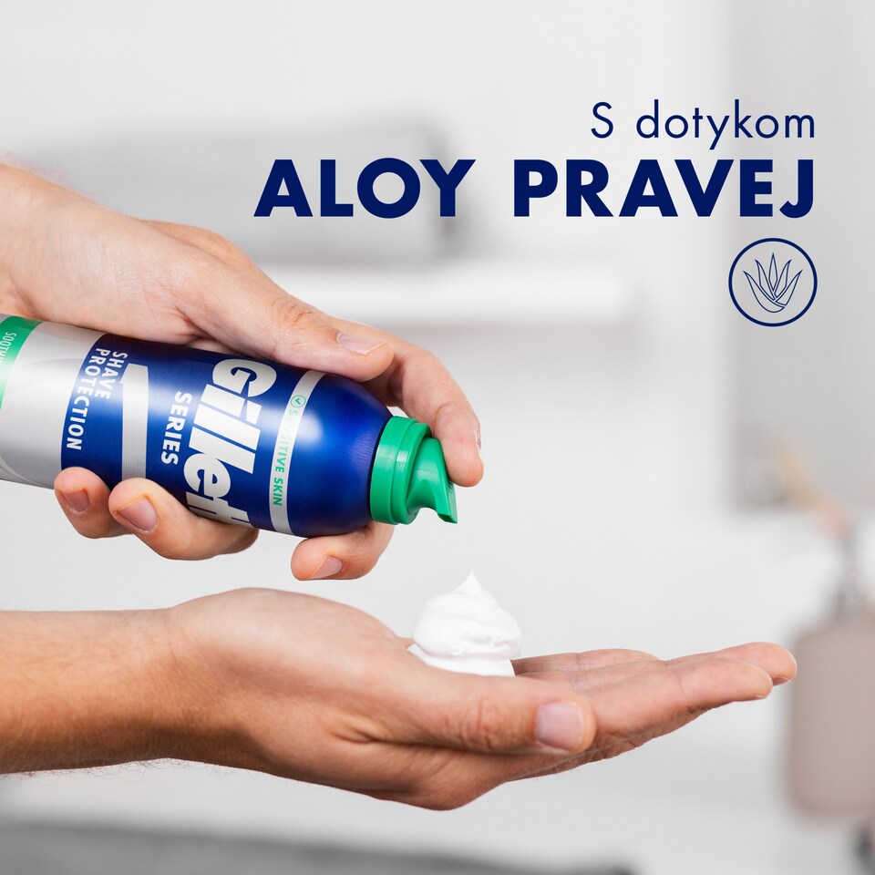 image 1 of Gillette Series Upokojujúca Pena Na Holenie S Aloe Vera, 250ml