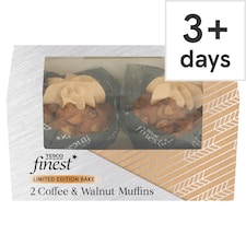 Tesco Finest Coffee & Walnut Muffins 2 Pack