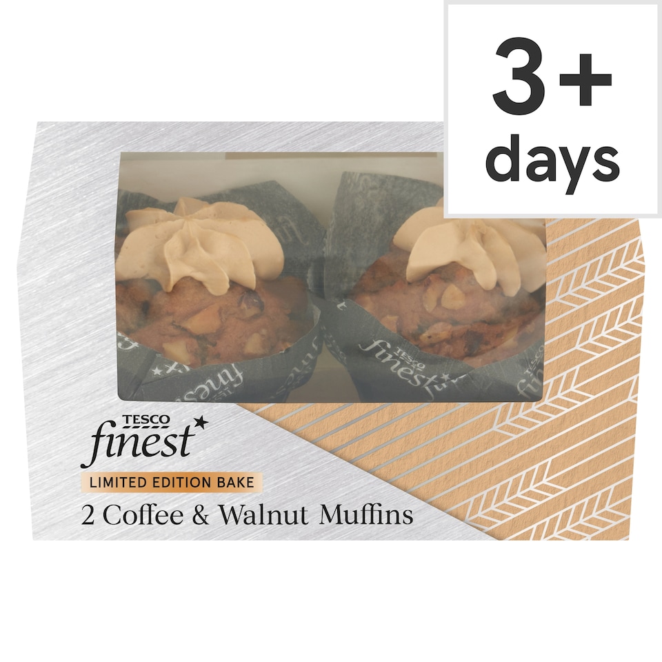 image 1 of Tesco Finest Coffee & Walnut Muffins 2 Pack