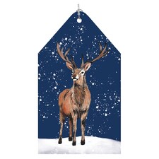 Tesco Frosted Forest Stag Tag 5 Pack