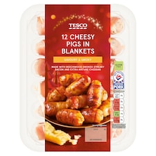 Tesco 12 Cheesy Pigs In Blankets 222G