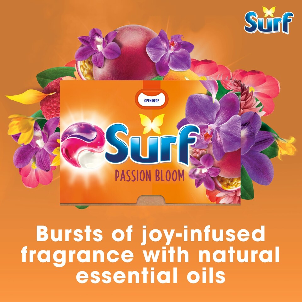image 1 of Surf 3 In 1 Passion Bloom Washing Capsules 15 Washes 259.5g