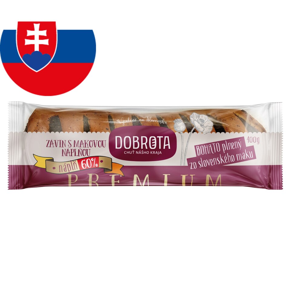 Dobrota Strudel with Poppy Seed Filling 400 g