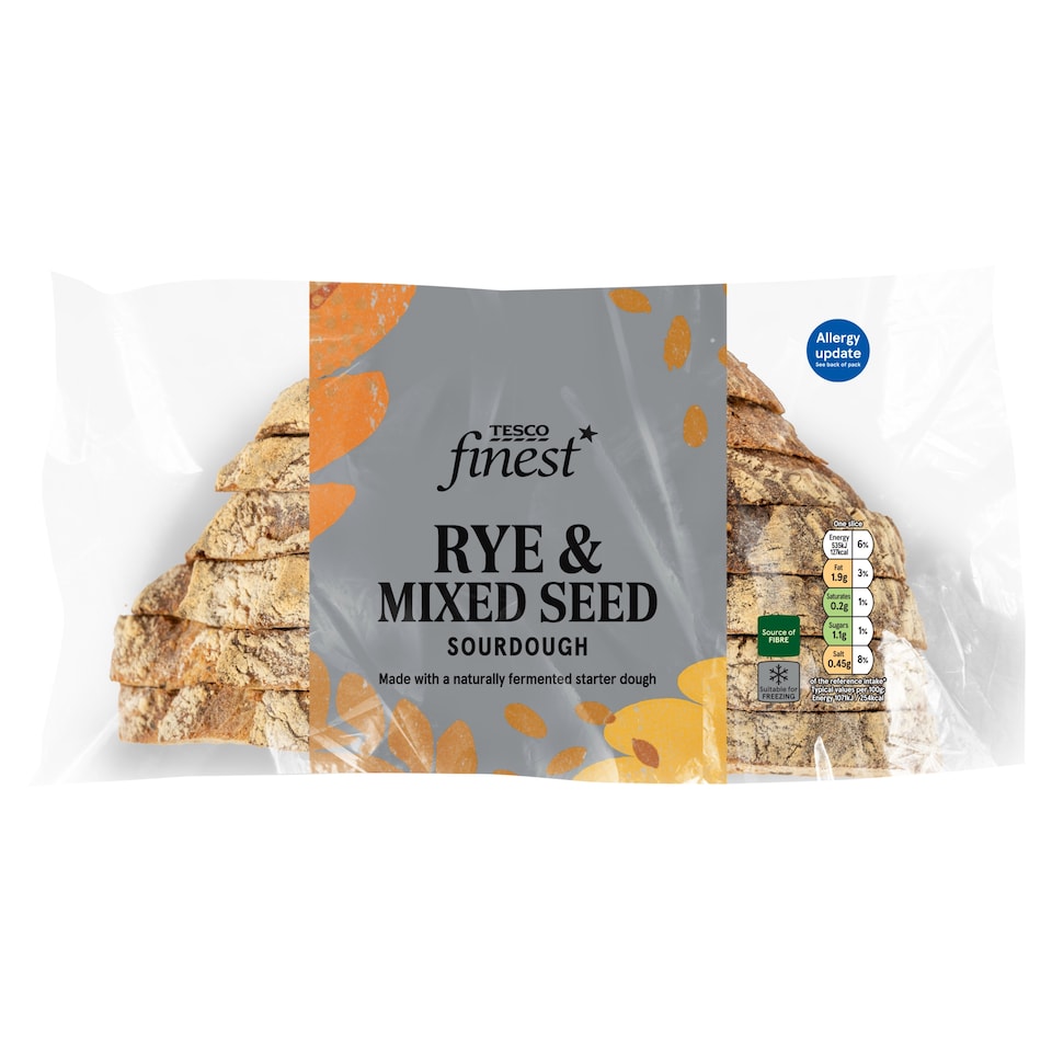 Tesco Finest Rye & Mixed Seed Sourdough loaf 400G