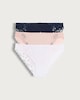 image 1 of F&F 3-Pack High Leg Lace Trim Knickers  in Pink
