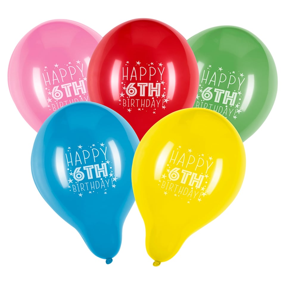 Tesco Party Balloons Age 6 10 Pack