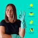 image 4 of Seep Eco Rubber Gloves Medium Zero Plastic 1 Pair