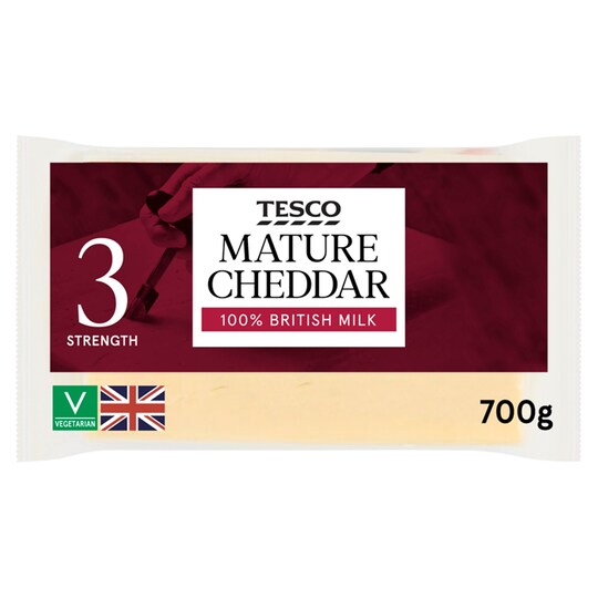 Tesco Mature Cheddar 700G Tesco Groceries