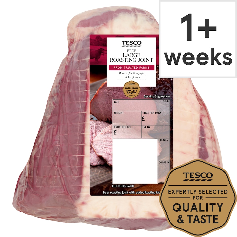 Tesco Large Beef Roasting Joint With Basting Fat