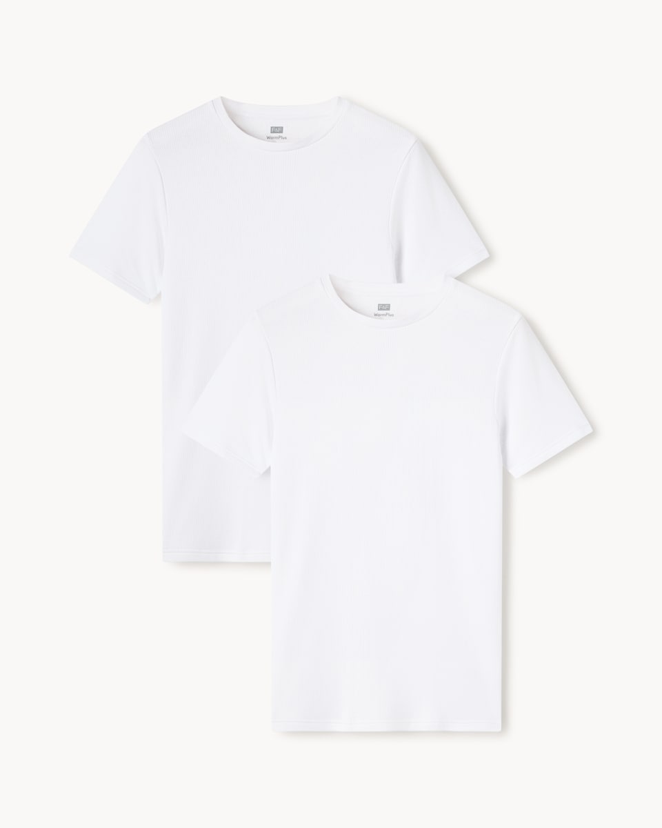 F&F 2-Pack WARMPLUS™ Ribbed Thermal Short Sleeved T-Shirts in Multi