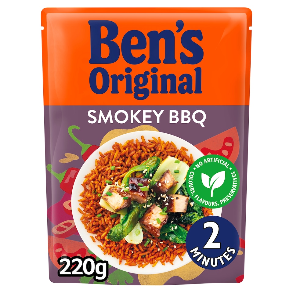image 1 of Ben's Original Smokey BBQ Microwave Rice 220g