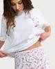 image 1 of Peanuts Snoopy Pure Cotton Pyjama Set in Multi Grey
