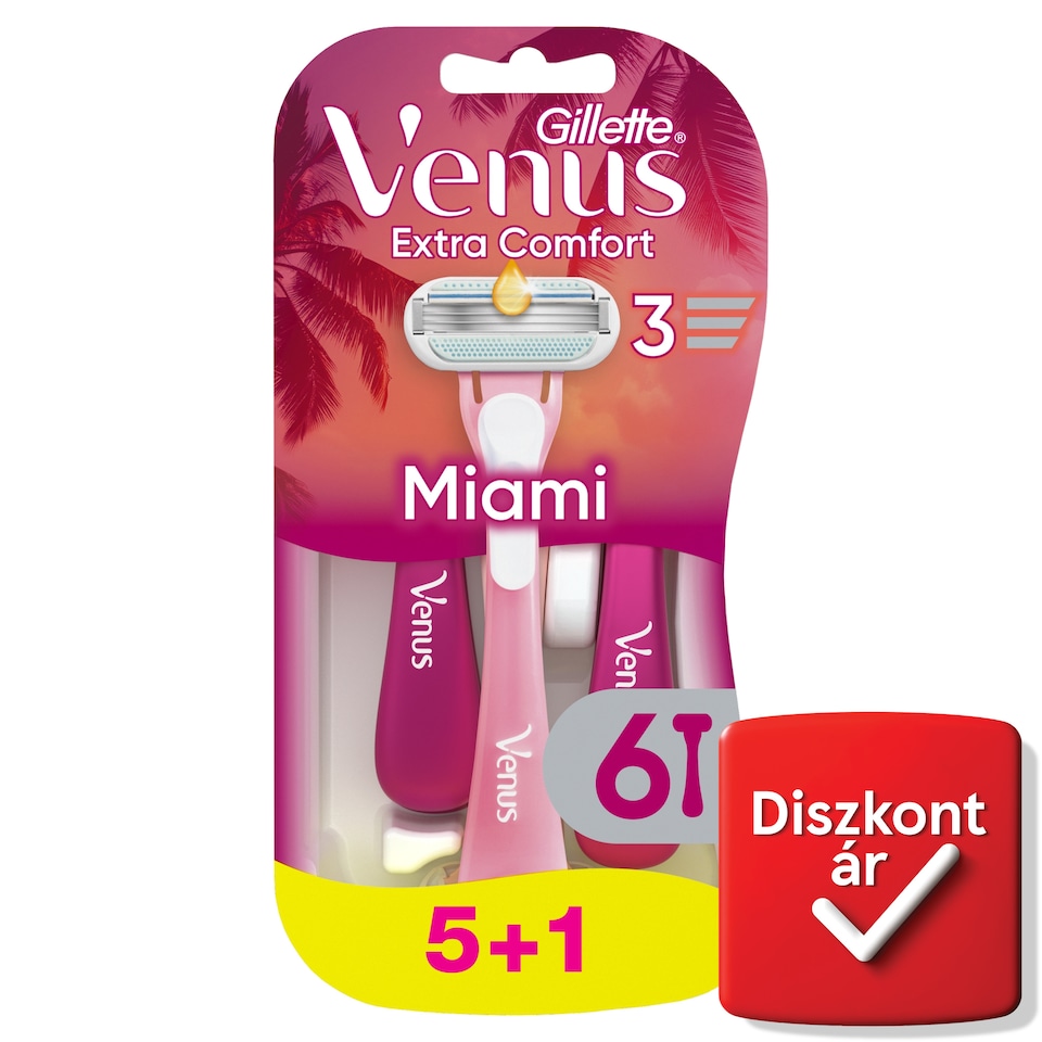 image 1 of Venus Extra Comfort Miami Disposable Razors, Pack Of 6 