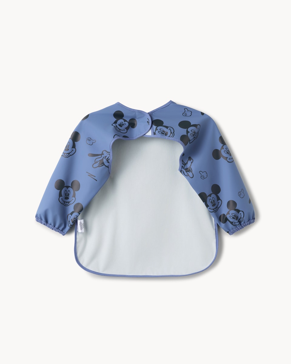 image 1 of Disney Mickey Mouse Long Sleeved Bib in Blue