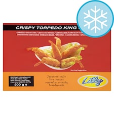 Lilly Crispy Torpedo King Prawn 26/30 500G