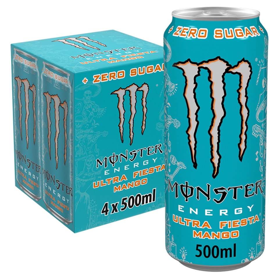 image 1 of Monster Energy Drink Ultra Fiesta Mango 4x500ml