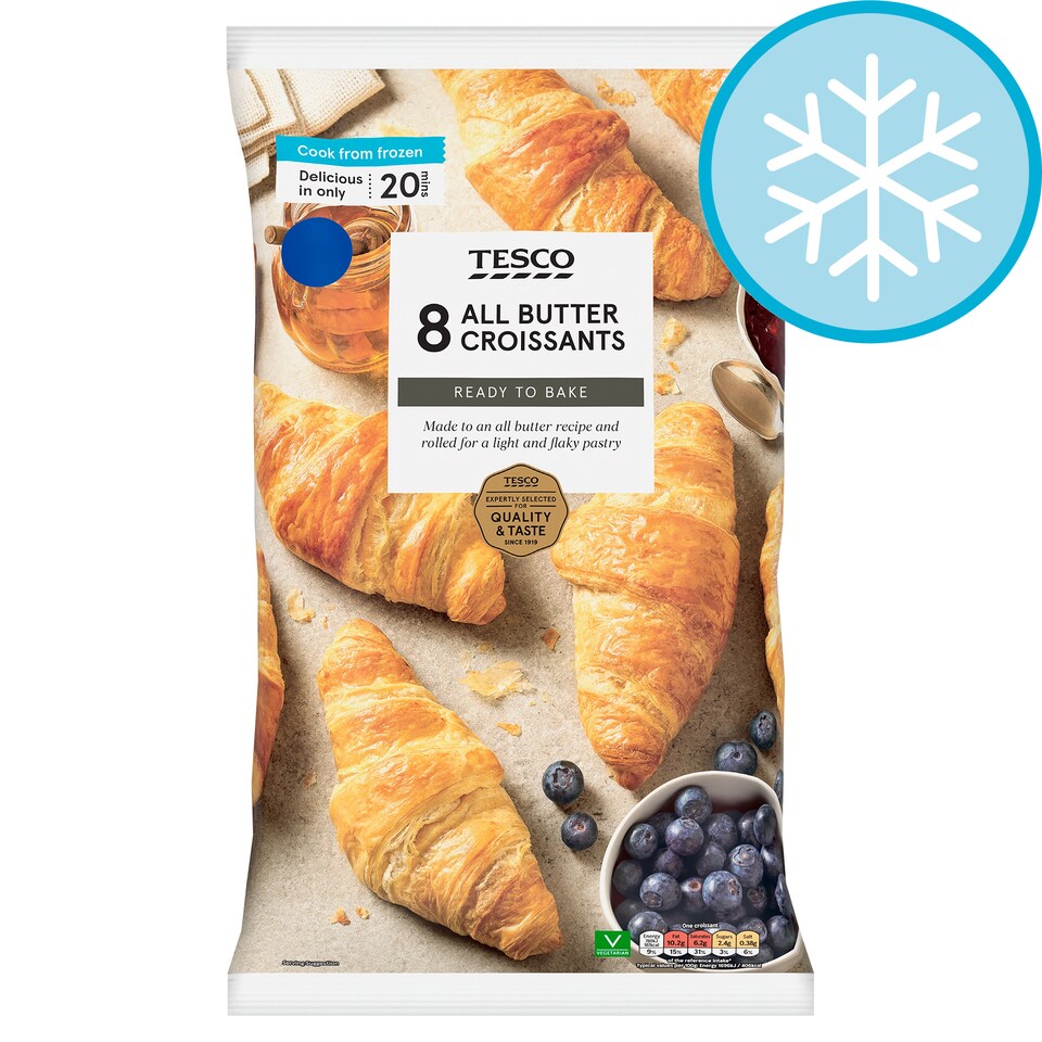 Tesco 8 All Butter Croissants 400g