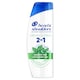 obrázok 1 z Head & Shoulders Menthol Fresh 2v1 Šampón proti Lupinám 400 ml. Osviežujúca Mentolová Vôňa