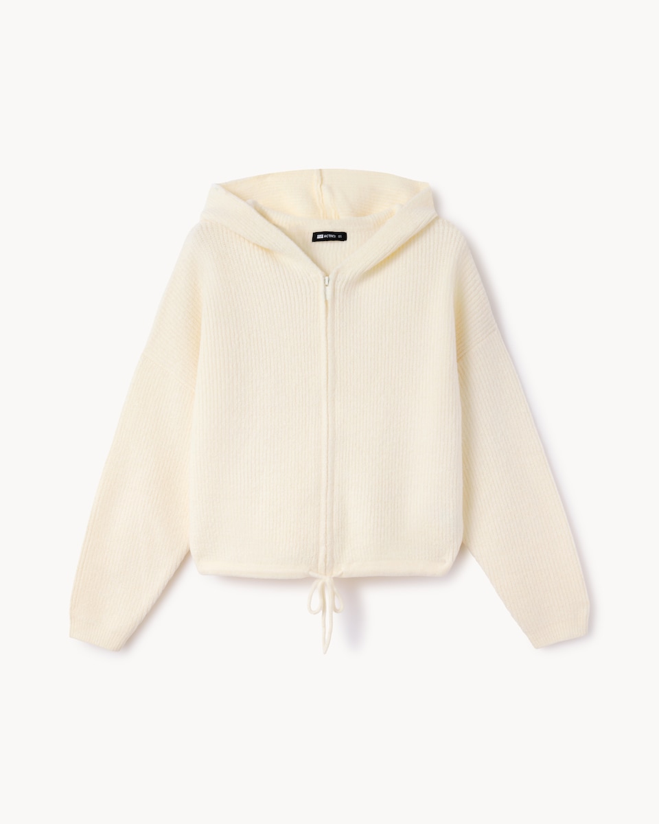 image 1 of F&F Active Zip Through Cardigan in Neutral