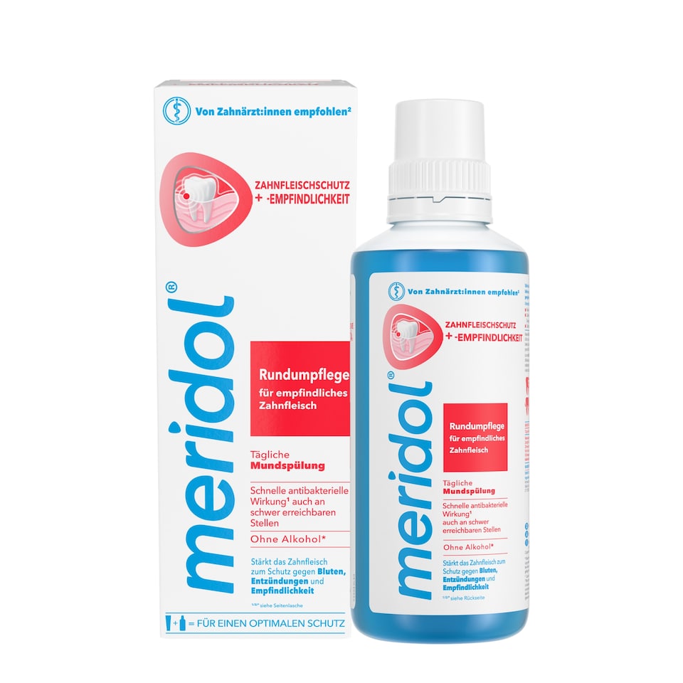 Obrázek 1 pro produkt Ústní voda meridol® Ochrana Dásní + Citlivost