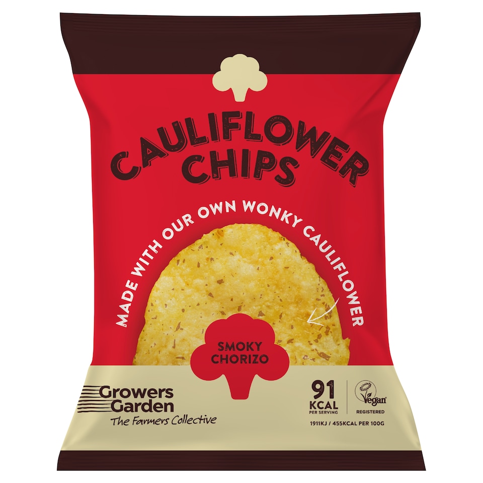 Growers Garden Cauliflower Chips - Smoky Chorizo 84g