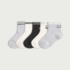 F&F Baby 5-Pack Cotton Rich Ankle Socks in Multi