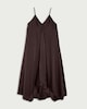 image 4 of F&F V Neck Hanky Hem Dress in Brown