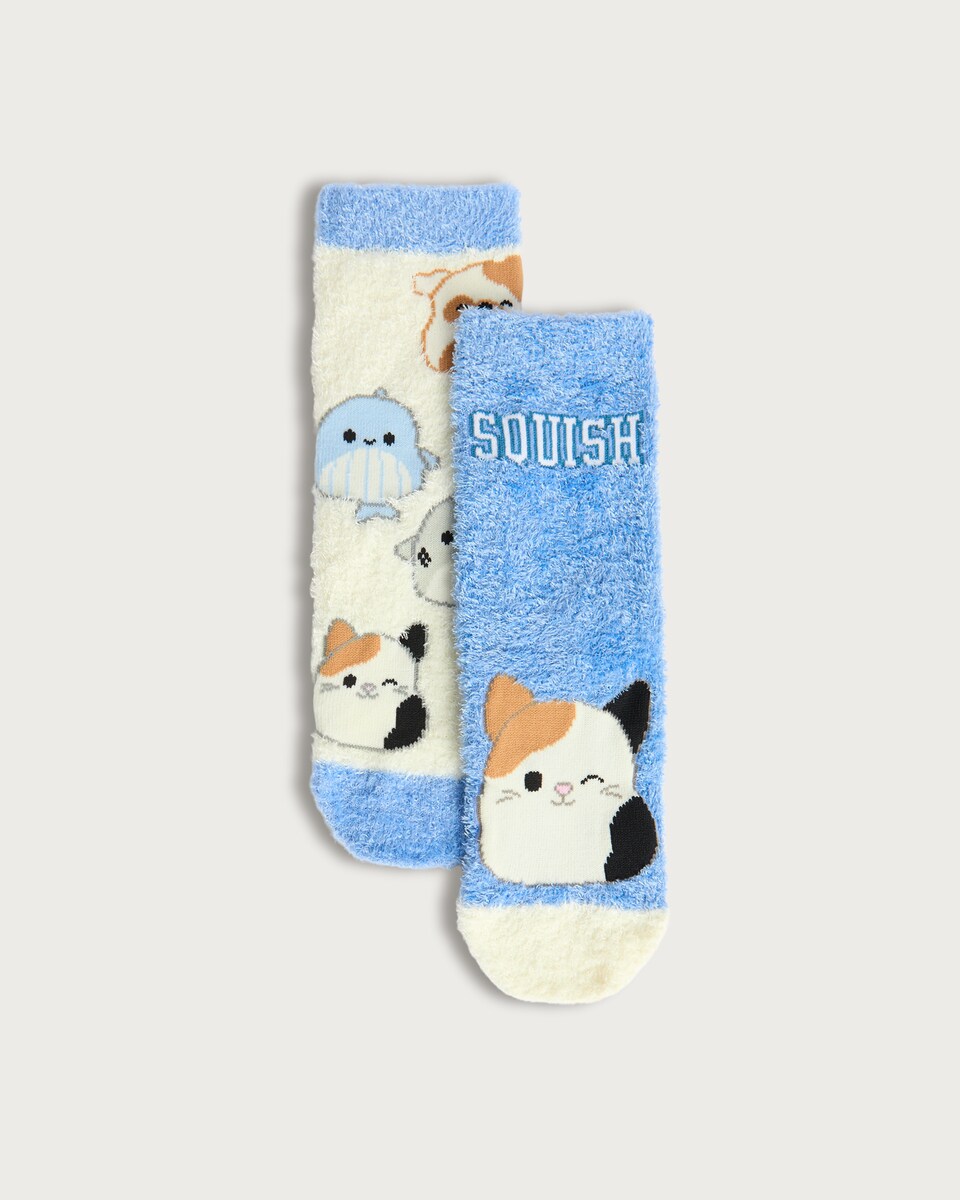 Squishmallows 2-Pack Fluffy Socks in Multi