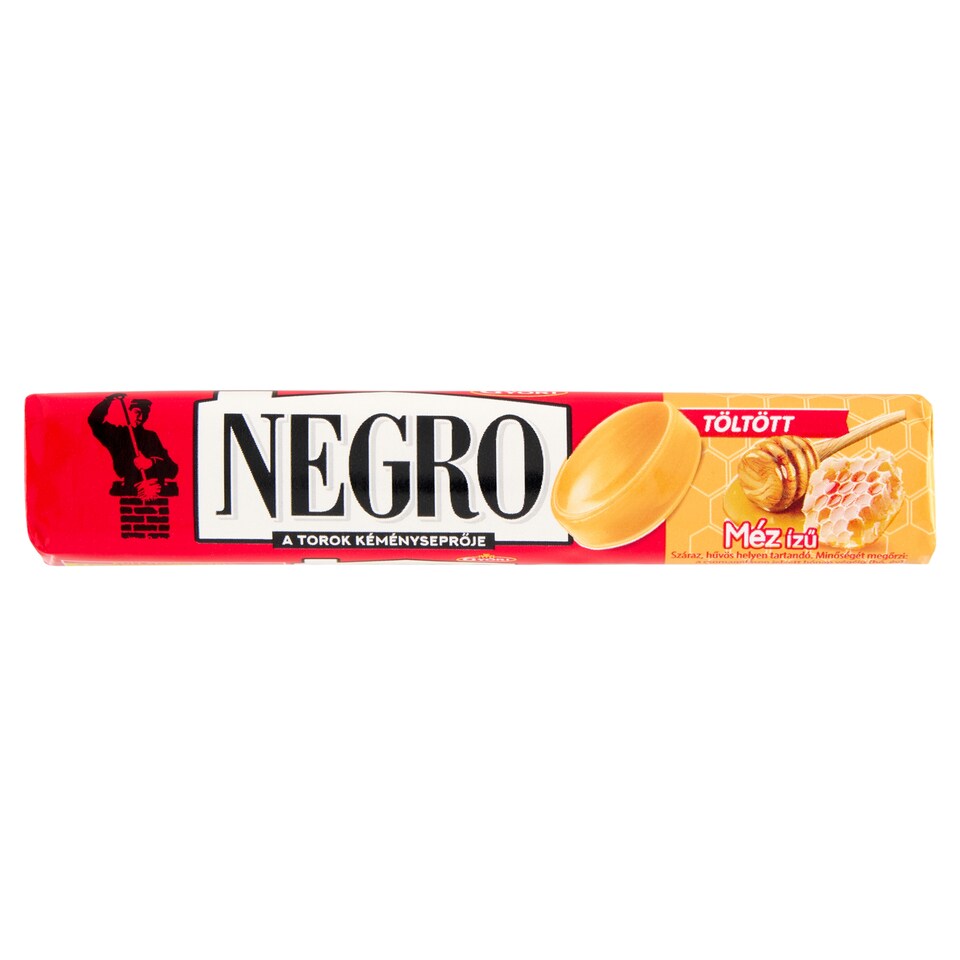 Győri Negro méz ízű töltött keménycukorka 33,5 g  1. kép