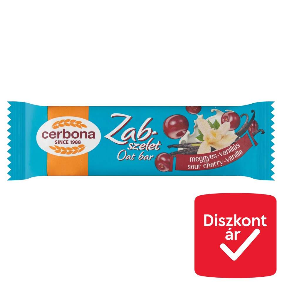 Cerbona meggyes-vaníliás zabszelet 40 g