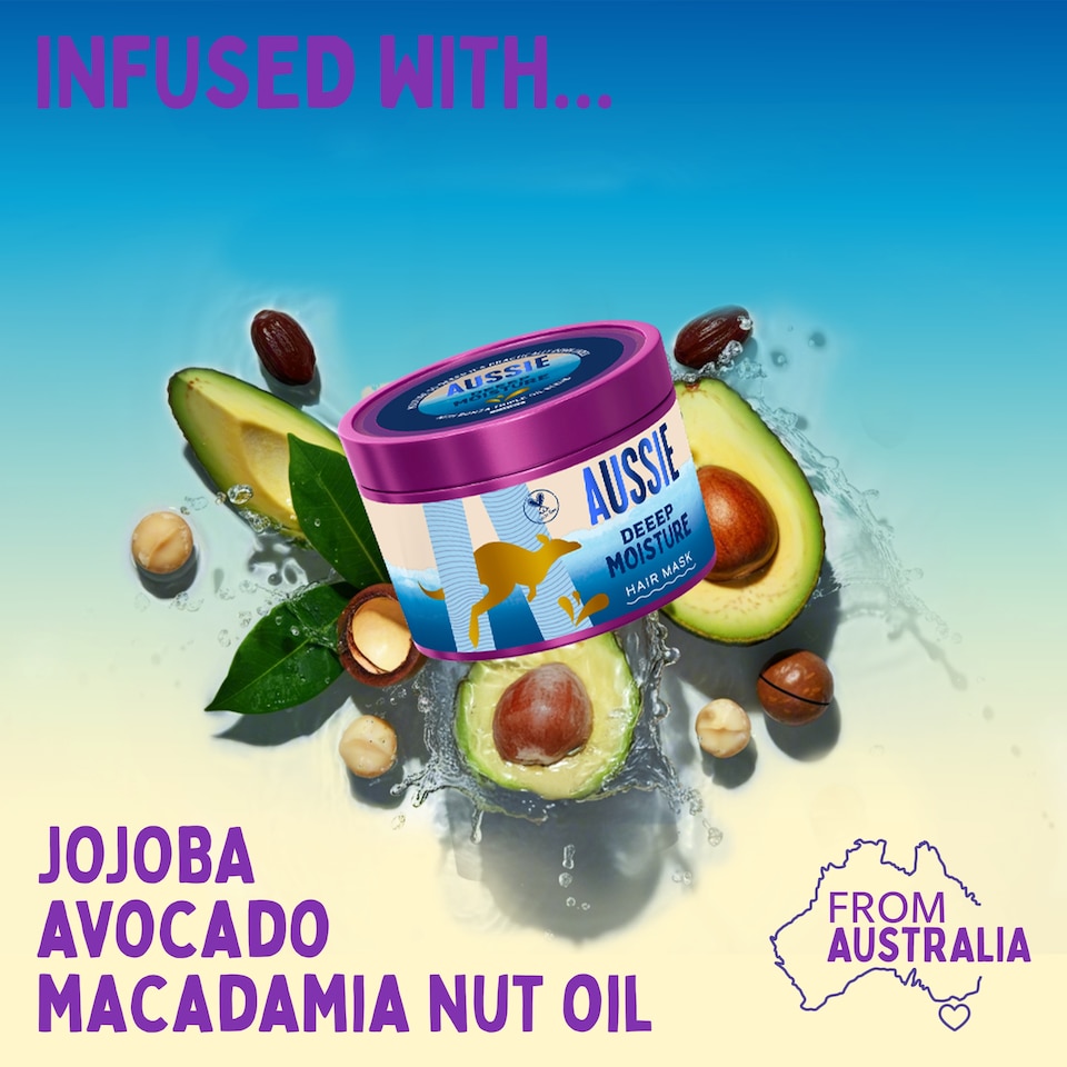 image 1 of Aussie Deep Moisture Hair Mask 500Ml
