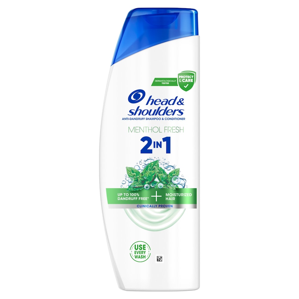 obrázok 1 z Head & Shoulders Menthol Fresh 2v1 Šampón proti Lupinám 400 ml. Osviežujúca Mentolová Vôňa