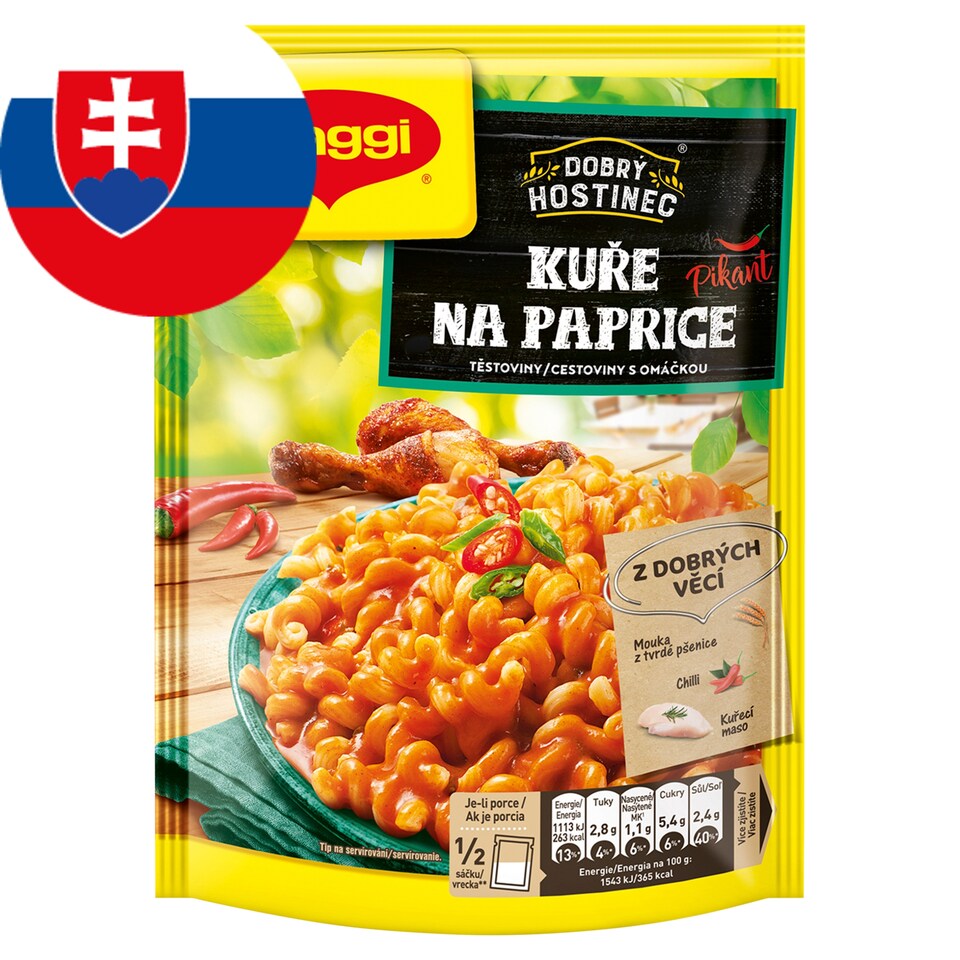 MAGGI Dobrý Hostinec Spicy Chicken with Paprika, Pasta with Sauce Bag 146 g