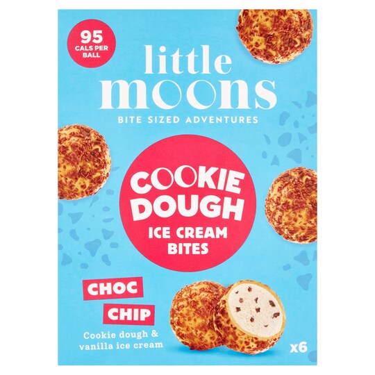 Little Moons Cookie Dough Ice Cream Bites 6 Pack 192G Tesco Groceries