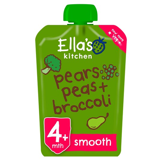Ella's Kitchen Pears, Peas & Broccoli Puree 120G Tesco Groceries
