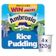 image 1 of Ambrosia Ready To Eat Creamed Rice Pudding 4 X 120G