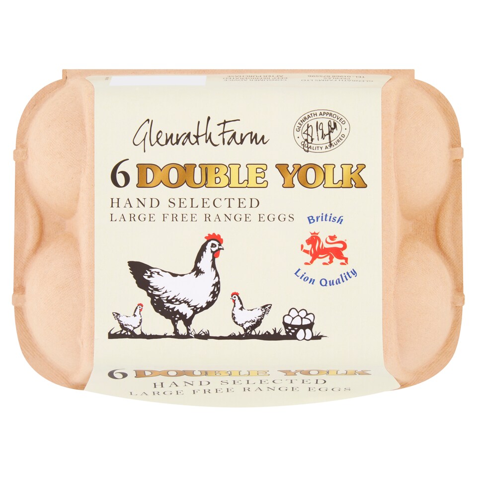 Glenrath Double Yolk Eggs Large Box Of 6