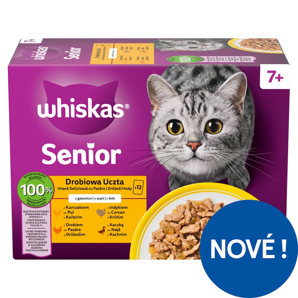 Whiskas Senior Poultry Feast in Jelly 12 x 85g (1.02kg)