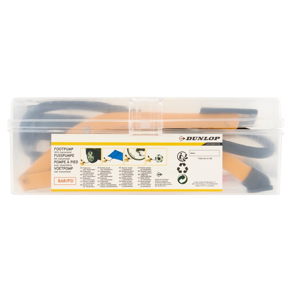 Dunlop Footpump with Manometer