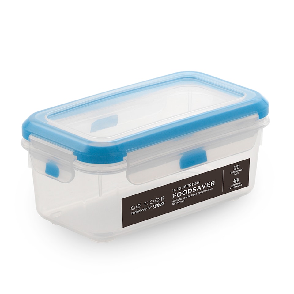 image 1 of Go Cook Klipfresh Rectangle Food Storage 1L