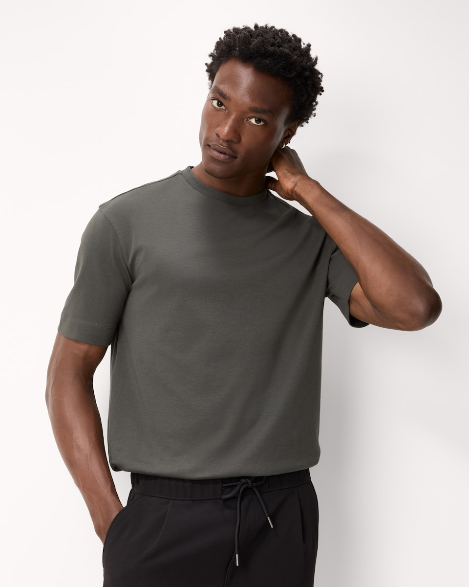 image 1 of F&F Pure Cotton Relaxed Fit T-Shirt in Green