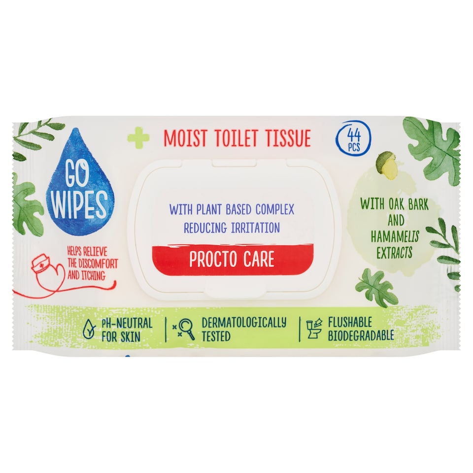 image 1 of Go Wipes Procto Care Moist Toilet Paper 44 pcs