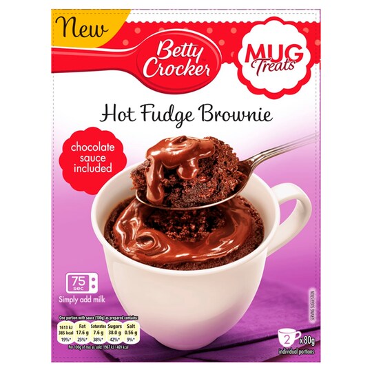 Betty Crocker Fudge Brownie Mug Treat 2 Pack 160G Tesco Groceries