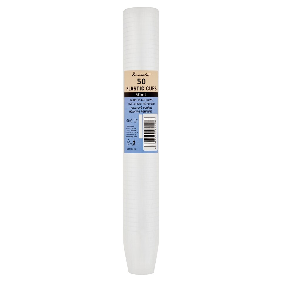 Decorata műanyag pohár 50 ml 50 db