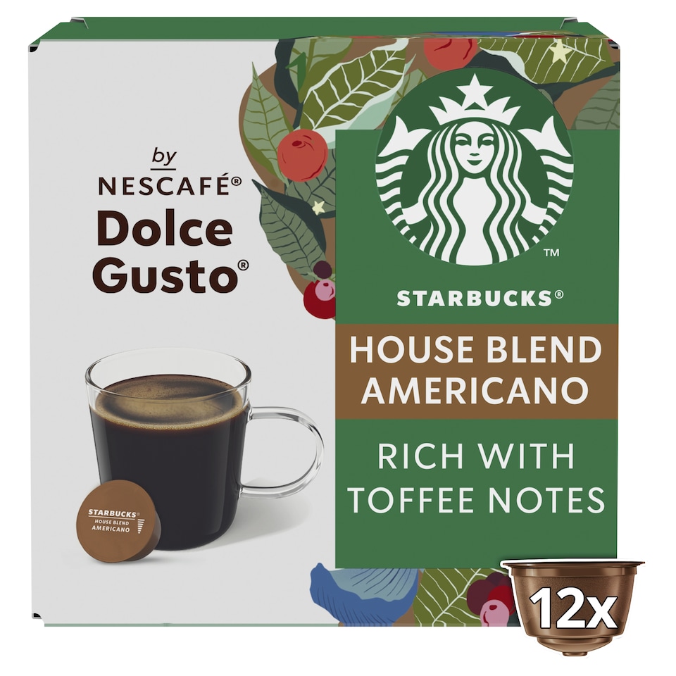image 1 of Starbucks by Nescafe Dolce Gusto House Blend Medium Roast Coffee Pods x12 102g